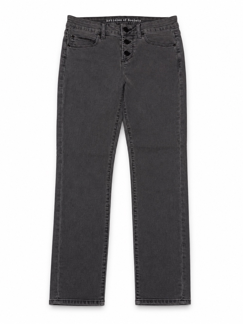 ARTICLES OF SOCIETY SKINNY SLIM JEANS WOMENS SIZE 27 CHARCOAL GRAY STRETCH Y2K